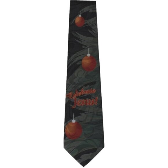 Gospitality Men's Celebrate Jesus Christmas Neck Tie - Picture 1 of 1